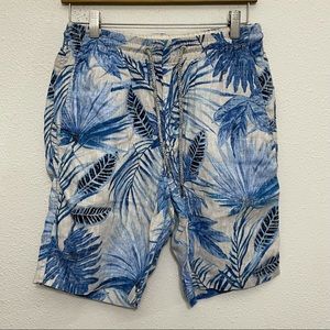 Tommy Bahama Linen Blue Swim Trunks Small